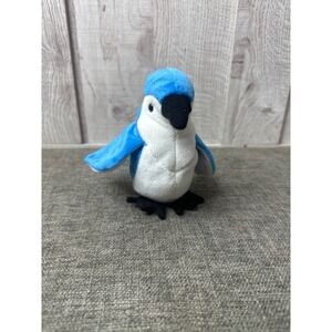 Ty Beanie Babies Rocket Blue & White Bird Plush 1998 Retired Collectible